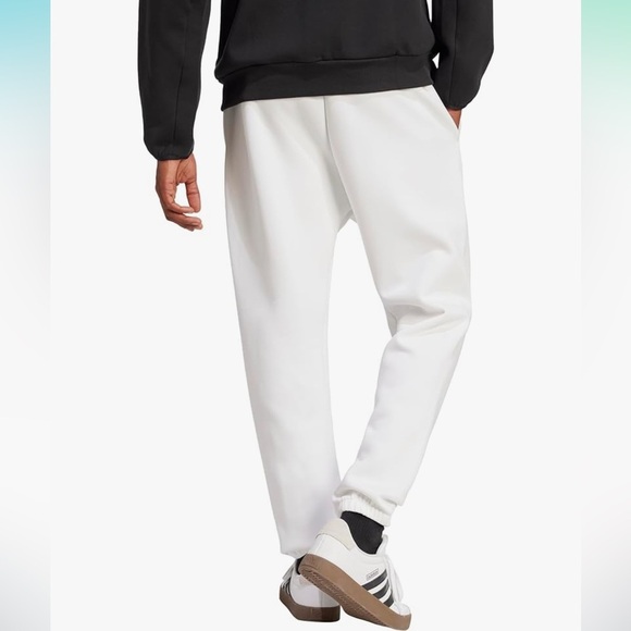 Adidas Mens Future Icon Small Logo Pants size Large White with black logo - Picture 2 of 11